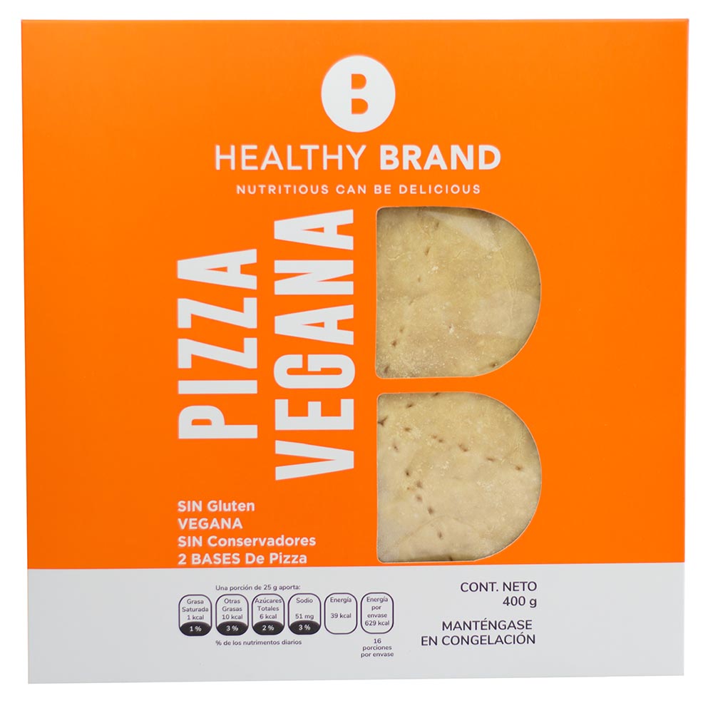 Pizza Vegana sin Gluten Healthy Brand
